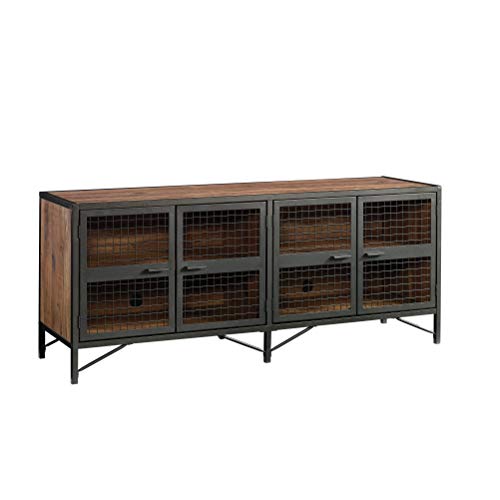 Sauder 420649 Boulevard Cafe Credenza, Holds up to a 65" TVs, Black & Vintage Oak Finish
