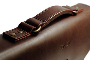 Dust leather business briefcase - DU122 (Cuoio Havana)