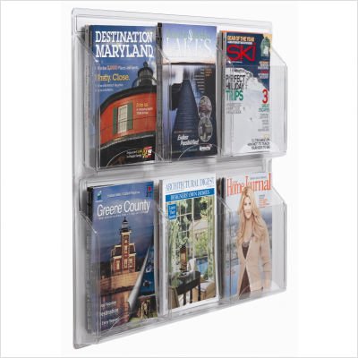 SAF5607CL - Safco 6-Pocket Magazine/Literature Display Rack