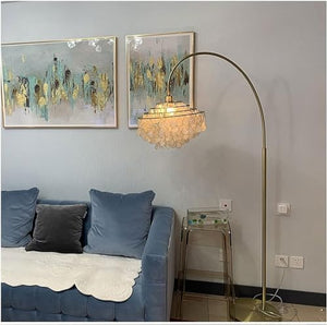 WAGLOS Bright Floor Lamp with Long Handle and Curved Design