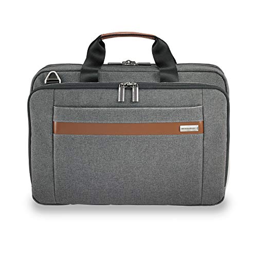Briggs & Riley Kinzie Street-Medium Brief Briefcase, Grey, One Size