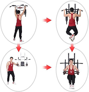 ZLQBHJ Strength Training Pull-up Bars Pull-up Bars Door Mounted Pull-up Bars Wall-Mounted Exercise Fitness Equipment Multi-Function Safe and Stable