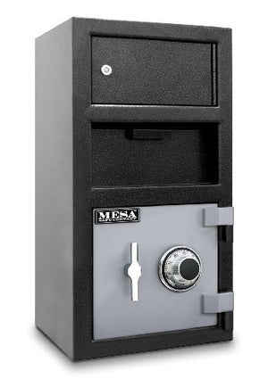Mesa Safe MFL2014C-OLK All Steel Depository Safe with Outer Locker, with Combination Lock, 1.5-Cubic Feet, Black/Grey