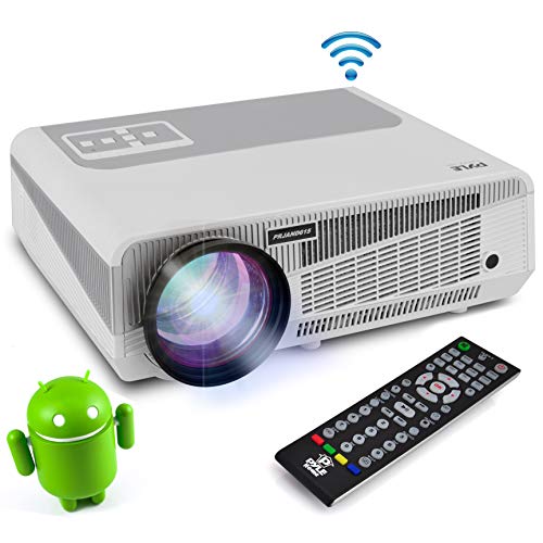 Full HD 1080p Hi-Res Mini Portable Smart Video Cinema Home Theater Projector - Built-In Dual Core Android Computer, WiFi Wireless Multimedia, LCD+LED, HDMI & USB Inputs for Blu Ray PC Laptop & TV