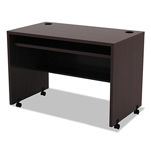 Alera ALE Valencia Mobile Workstation Desk, 41 3/8 x 23 5/8 x 29 7/8, Mahogany