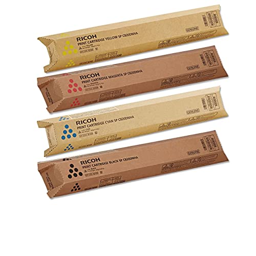 Ricoh SP C820DN OEM Toner Set OEM SP C821 Genuine Brand Toner High Yield Black Cyan Yellow Magenta