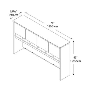 Bush Business Furniture Series C 72W 4 Door Hutch in Auburn Maple