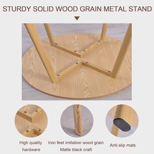 BYJSJY Round Dining Table, Coffee Table and Chair Set - 80cm, Color A2