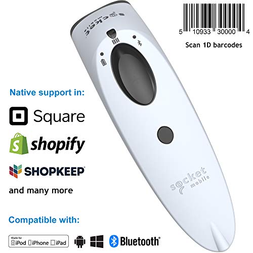 SocketScan S730, Laser Barcode Scanner, White & Charging Dock
