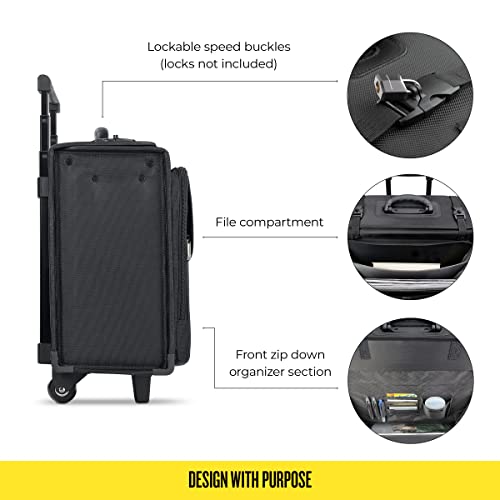Solo New York Morgan Rolling Hard Side Catalog and Laptop Case, Black