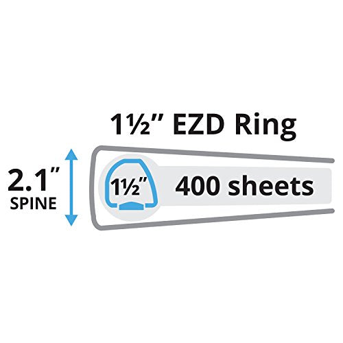 Avery Heavy-Duty View Binder with 1.5-Inch One Touch EZD Rings, Soft Purple, 1 Binder (79338)