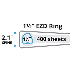 Avery Heavy-Duty Binder with 1.5-Inch One Touch EZD Ring, Blue, 1 Binder (21014)