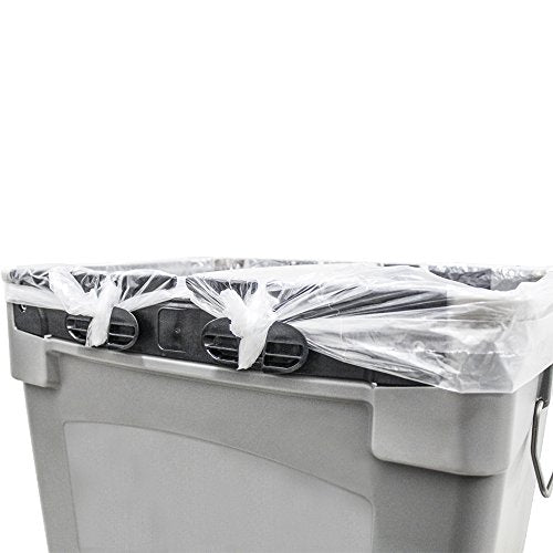 CleanRiver Flex E bin Indoor and Outdoor Sturdy 2-in-1 Waste and Recycling Bin with Backboard FX50B-BK2-R-BE-W-BK, 50 Gallons, Black
