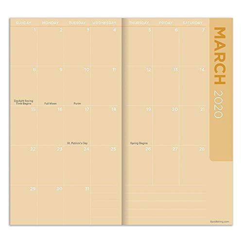 2020-2021 Printed Bouquet 2-Year Small Pocket Planner Calendar
