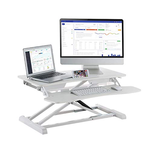Stand up desk converter Standing Desk Converter, Electric Height Adjustable Sit-Stand Desk, Office Workstation, Rise From 10.6-50cm for PC Computer Screen, Keyboard, Laptop standing riser workstation