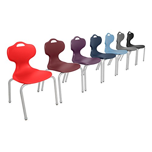 Learniture Profile Series School Chair, 18" Seat Height, Graphite, LNT-PRO18GP (Pack of 4)
