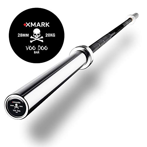 XMark VOODOO Weight Bar, 7’ Olympic bar, Barbell bar, 1500 lb Weight Capacity Strength Training Bar, Weightlifting bar, Olympic Barbell, Use with 2” Olympic Weight Plates, Perfect for Home Gyms