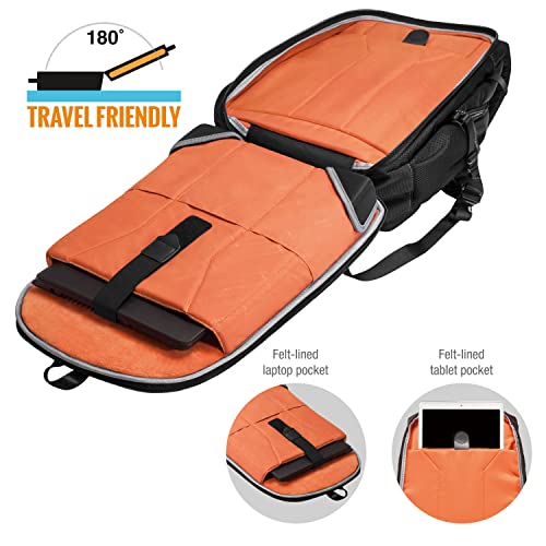 EVERKI Concept 2 Premium Business Professional 17.3-Inch Men Laptop Backpack, Ballistic Nylon and Leather, Travel Friendly (EKP133B)