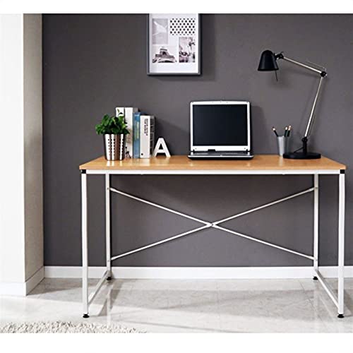 QIAOLI Folding Desk Folding Computer Desk Office Table Modern Simple Work Study Desk Industrial Style PC Laptop Table for Home Office Workstation Computer Desk