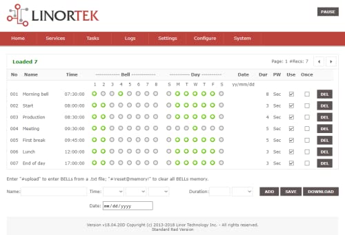 Netbell Linortek Netbell-4-4Buz TCP/IP Network Bell Controller with 4 Extra Loud Buzzers