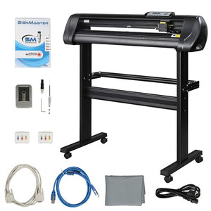 TUFFIOM 28Inch Professional Bundle Vinyl Cutter Machine，LCD Display Vinyl Printer, Manual Plotter Cutter Sign Cutting Tools，with Signmaster Software Making Machine for Design and Cut