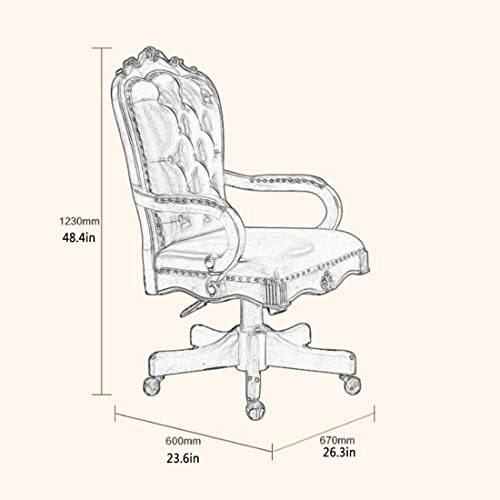 CBLdF Boss Chair - Solid Wood Executive Managerial Seat, Ergonomic Office Chair - Brown