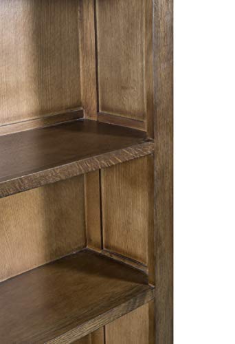 Mission Quarter Sawn Oak Bookcase with 2-Drawers & Open Shelves