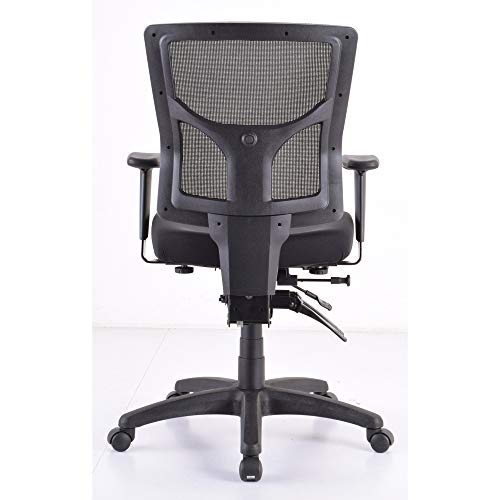 Lorell LLR62001 Multifunctional Mesh Mid-Back Executive Chair Black