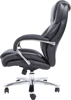 Comfort Products Admiral III Big & Tall Executive Leather Chair, Black