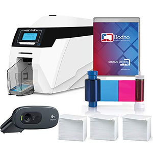 Magicard Rio Pro 360 Single Sided ID Card Printer & Complete Supplies Package with Bodno ID Software