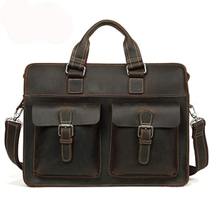 JJWC Men's Handbag Retro Business Men's Bag Diagonal Briefcase Horizontal Computer Bag (Color : C, Size : 10 * 30 * 41cm)