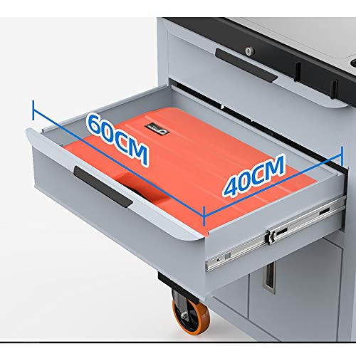 Heavy Duty 4-Drawer Roller Cabinet and Tool Chest Service Utility Cart - Gray, 76x45x95cm