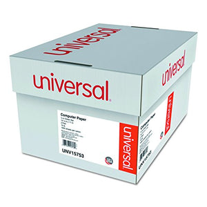 Universal 15753 Green Bar Computer Paper, 2-Part Carbonless, 14-7/8 x11, Perforated, 1650 Sheets