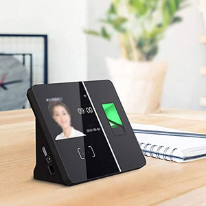 HAOSIZHEYU Time Clock, Face Recognition Time Card Machine, Punch Card Machine Face Fingerprint Time Wireless Networked Punch Card Attendance，Access Control for School Office Factories