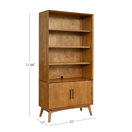 Abbyson Living Retro Mid-Century Bookcase, Light Brown
