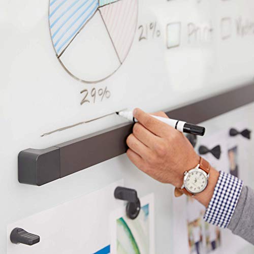 Vari Mobile Glass Board 40x72 - Rolling Double-Sided Magnetic Markerboard with Roll-and-Lock Casters - Dry Erase Board for Classroom and Office