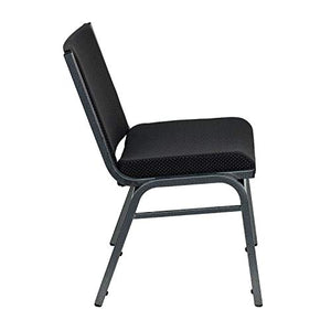 Flash Furniture 2 Pack HERCULES Series Big & Tall 1000 lb. Rated Black Fabric Stack Chair