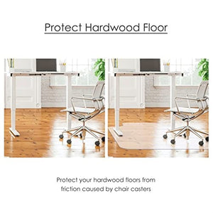 FUYAO Extra Large Transparent Chair Mat for Hardwood Floor - 10-2 ft Long