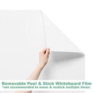 Think Board Premium Whiteboard Film, Peel and Stick, X-Large (White) (4'x12') XL Peel and Stick Dry Erase Board Wall Cling for Home and Office, Removable Wall Decals, Super Sticky, Stain-Proof