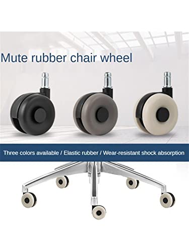 ILAME 5 Pcs/Lot Chair Wheel Accessories Computer Pulley Boss Caster Universal Rubber (Beige)