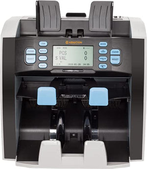 CARNATION Mixed Denomination Bill Money Value Counter and Sorter CR1500 Bank Grade Currency Sorting 2 Year Warranty Serial Number Recognition PC Connectivity and Printing Enabled