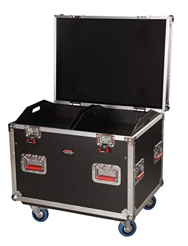 Gator Cases G-TOUR Series Equipment Storage Case / Cable Trunk with Heavy Duty Casters, Adjustable Dividers and Storage Trays, Truck Pack Size; 30" x 22" x 22" (G-TOURTRK302212)