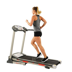 Sunny Health & Fitness Exercise Treadmills, Motorized Running Machine for Home with Folding, Easy Assembly, Sturdy, Portable and Space Saving - SF-T7603, Grey