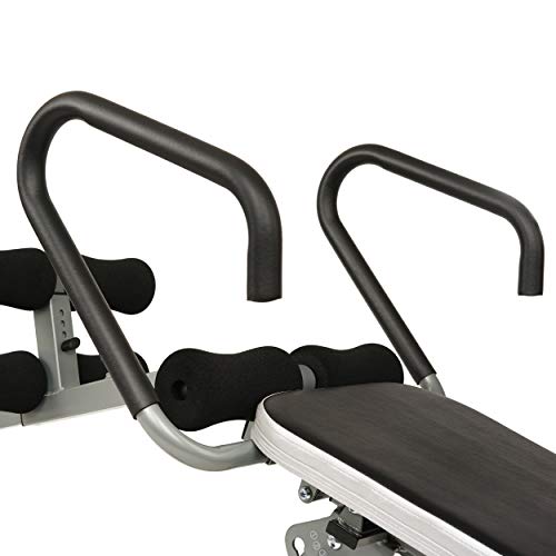 Sunny Health & Fitness Invert Extend N Go Back Stretcher Bench with 350lb High Weight Capacity and Adjustable Stretch and Height Settings , Black