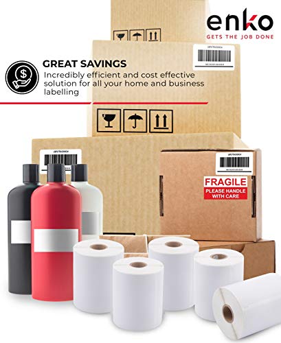 enKo Dymo 4XL Labels 4 x 6" 1744907 Compatible for Dymo Labelwriter 4XL Shipping Label Thermal Printer (48 Rolls, 10,560 Labels)