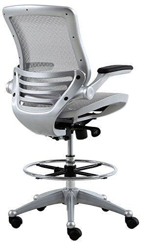 Harwick Evolve All Mesh Heavy Duty Drafting Chair - Platinum Finish
