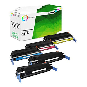 TCT Premium Compatible Toner Cartridge Replacement for HP 641A C9720A C9721A C9722A C9723A Works with HP Color Laserjet 4600 4610 4650 Printers (Black, Cyan, Magenta, Yellow) - 5 Pack