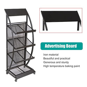 IxapA Commercial Magazine Racks Holder Floor-Standing - Black