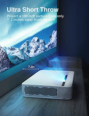 VAV 4K Ultra Short Throw Laser TV Home Theatre Projector, 2500 ANSI Lumens, HDR10, Harman Kardon Soundbar, Smart Laser Projector