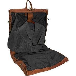 David King Leather 48" Deluxe Garment Bag in Tan